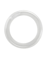 Silverette O-Feel Soft Vibes clear silicone ring that holds a silver nursing cup in place